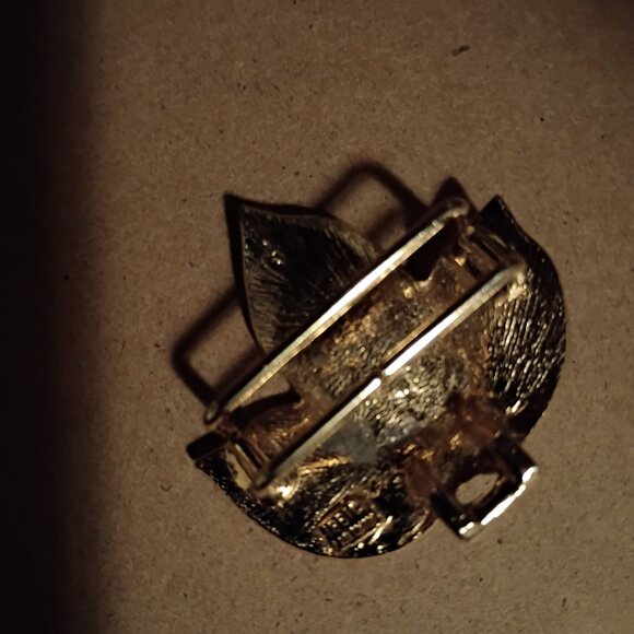 1981 Mimi Di Niscemi vintage gold leather belt clasp - Picture 4 of 7